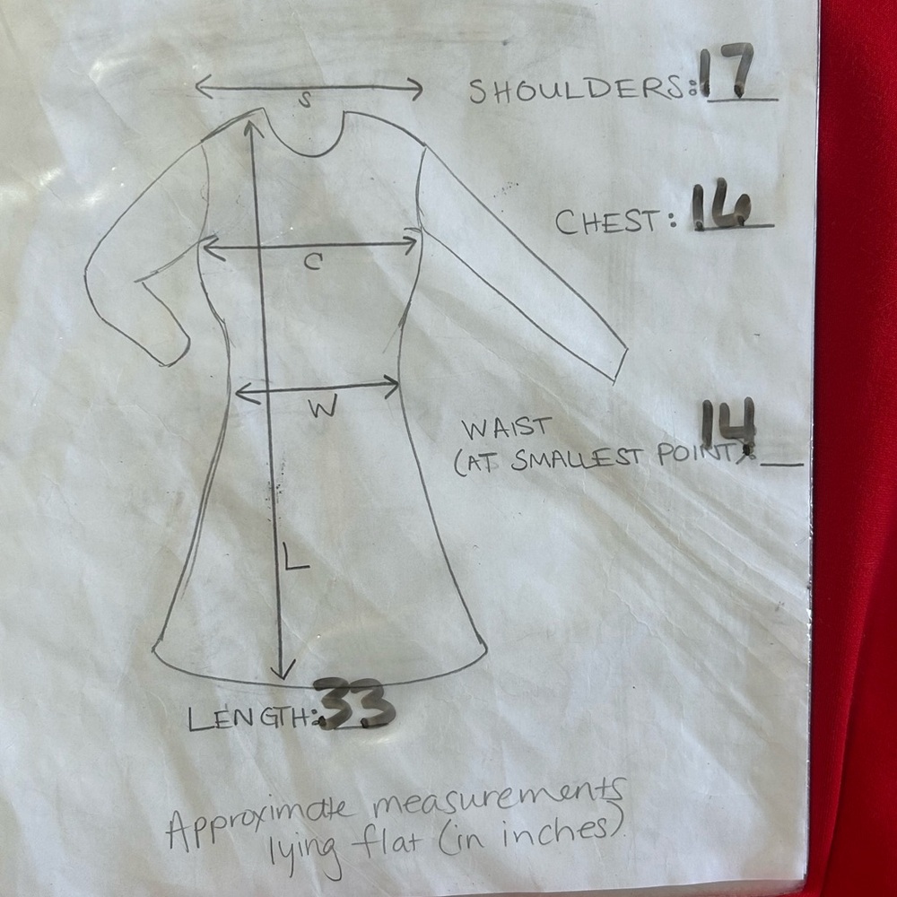 Elegant Red Fit & Flare Midi Dress Perfect for Valentines Day - Picture 7 of 7